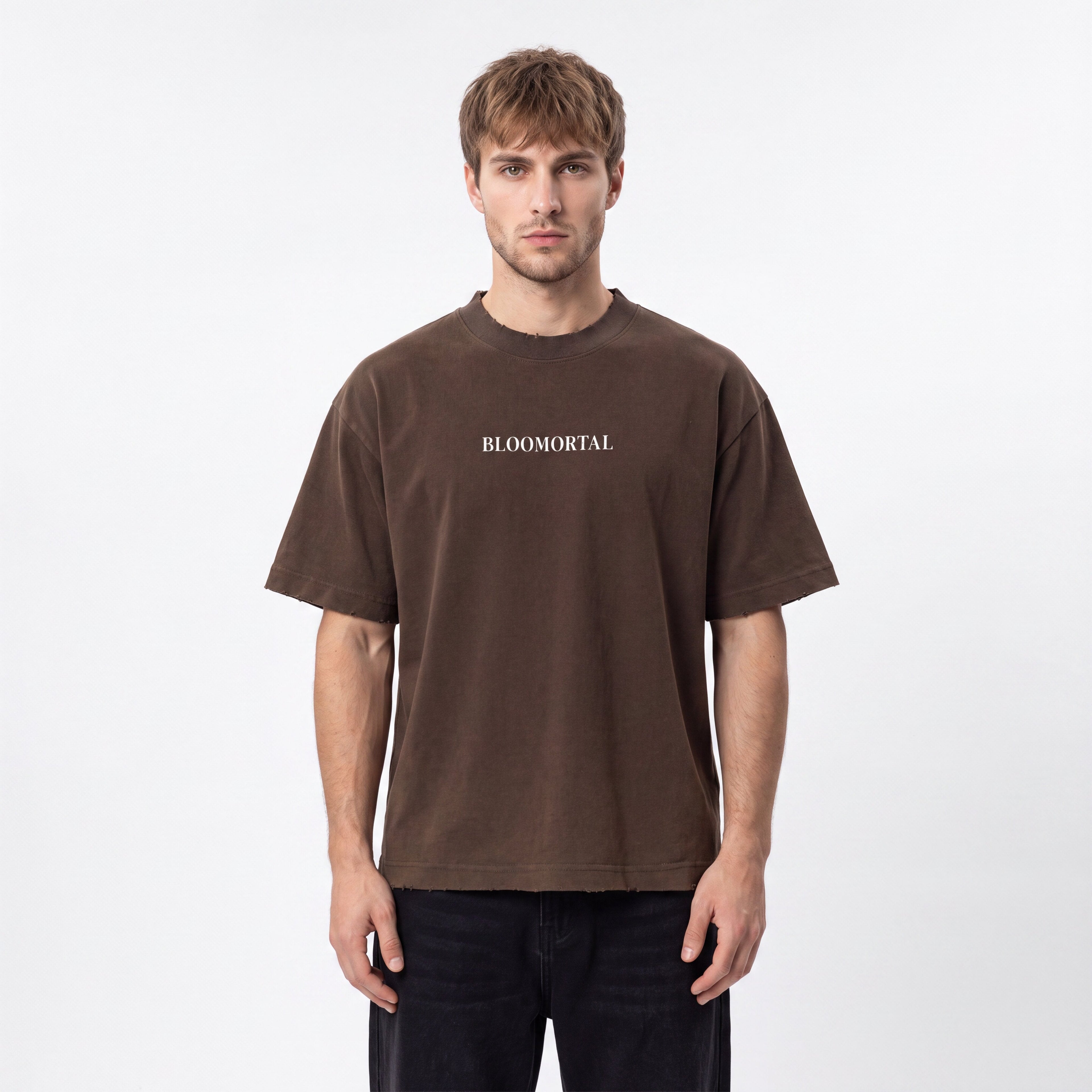 Love Yourself Heavyweight Vintage Washed Frayed Oversized T-Shirt - BLOOMORTAL
