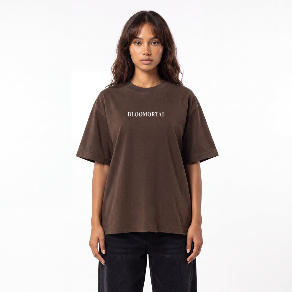 Love Yourself Heavyweight Vintage Washed Frayed Oversized T-Shirt - BLOOMORTAL