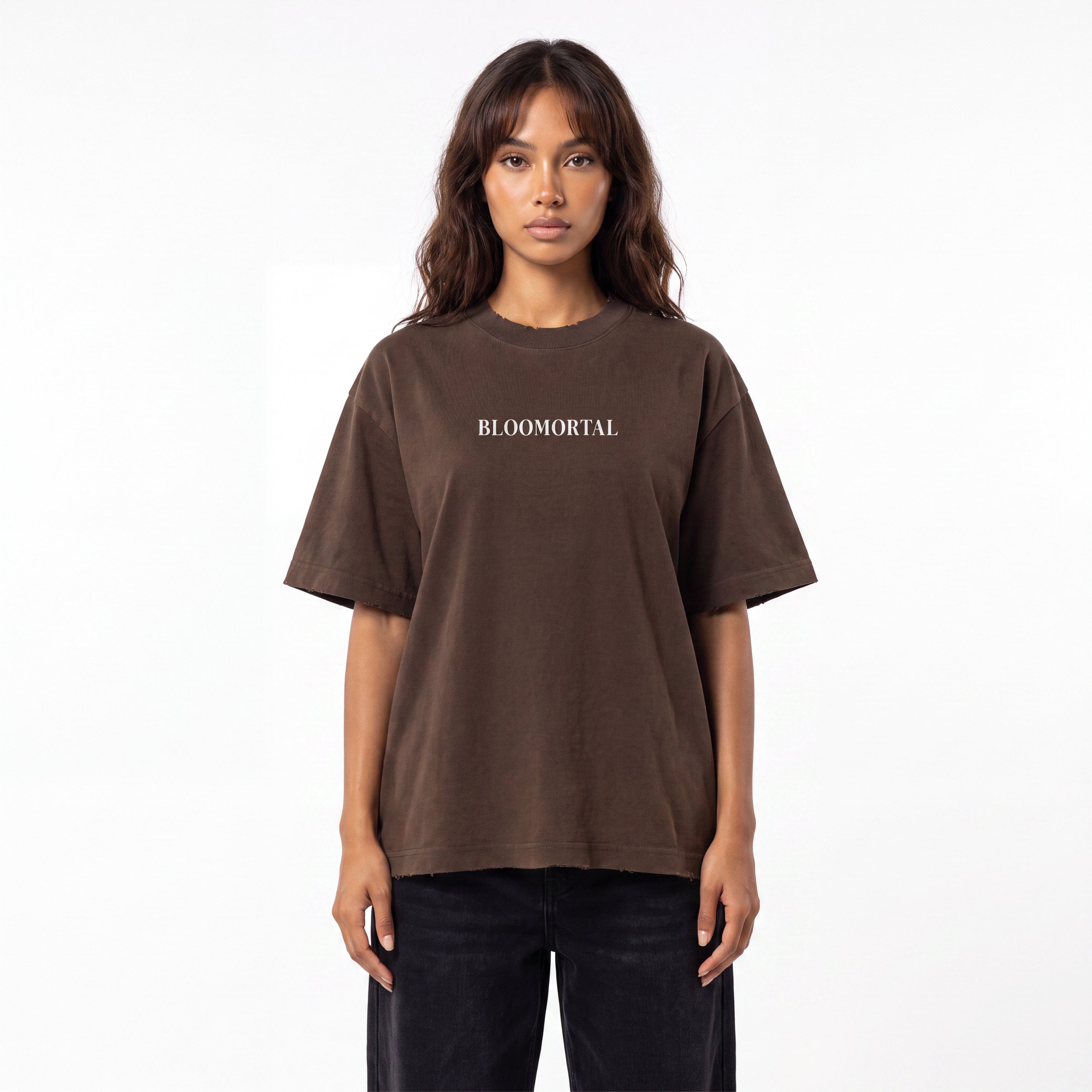 Love Yourself Heavyweight Vintage Washed Frayed Oversized T-Shirt - BLOOMORTAL