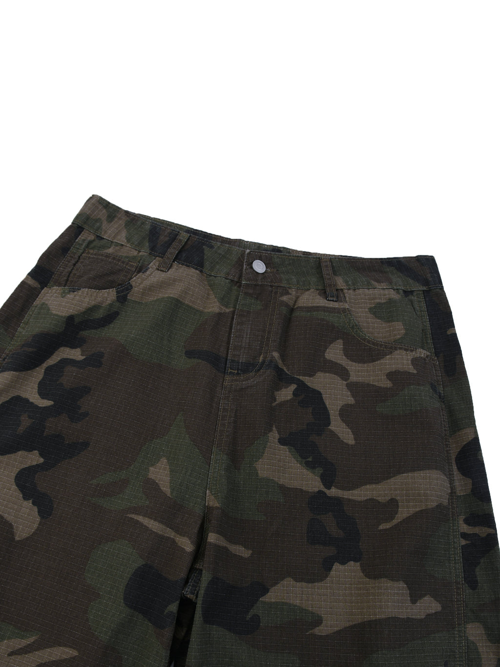 Men’s Camo Barrel Leg Cargo Pants - BLOOMORTAL
