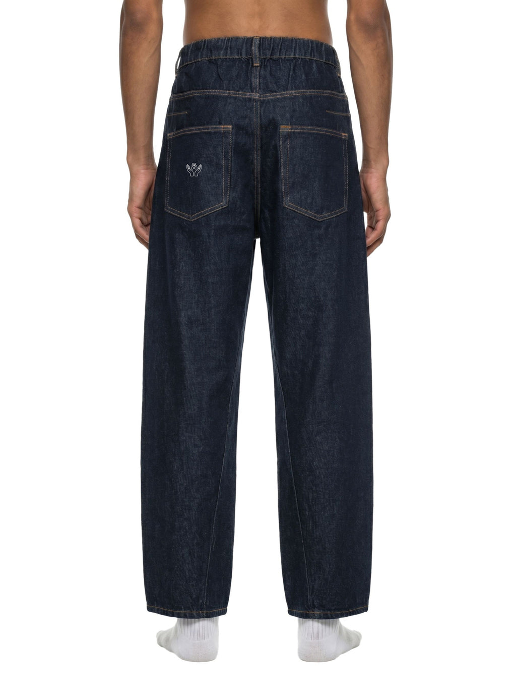 Men's Vintage Wash Barrel Leg Jeans - BLOOMORTAL