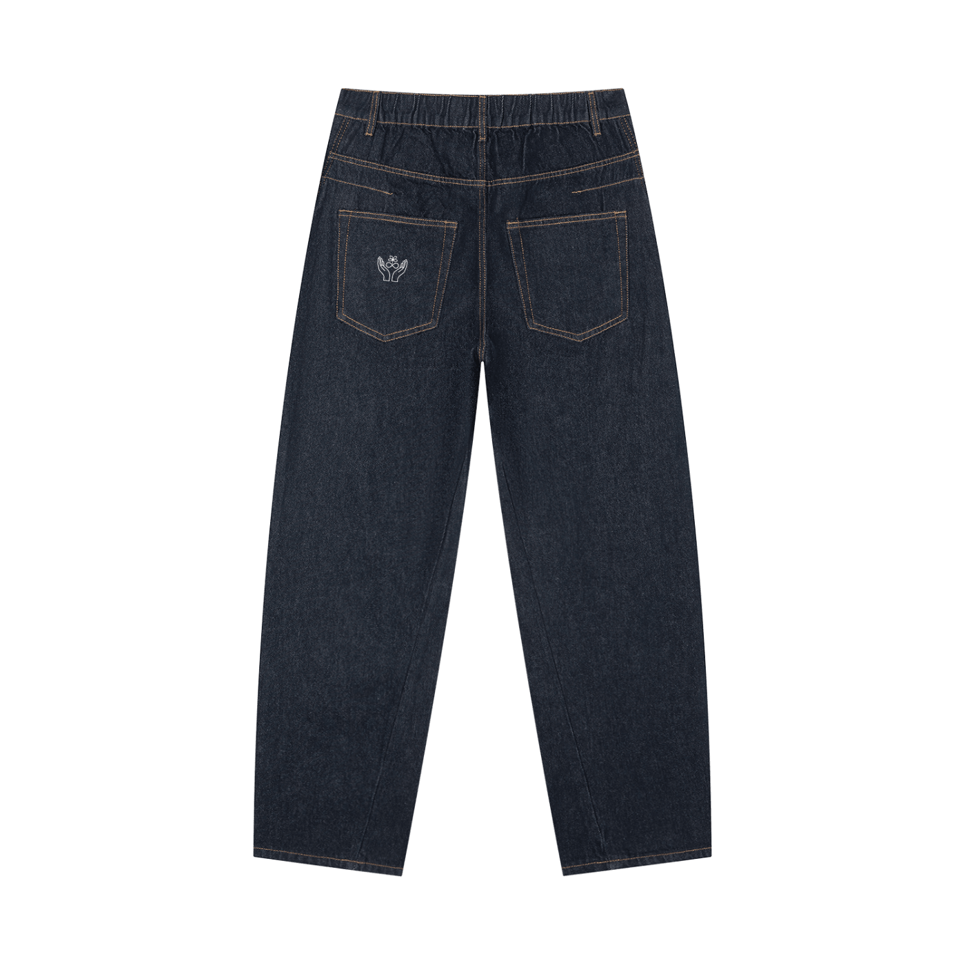 Men's Vintage Wash Barrel Leg Jeans - BLOOMORTAL