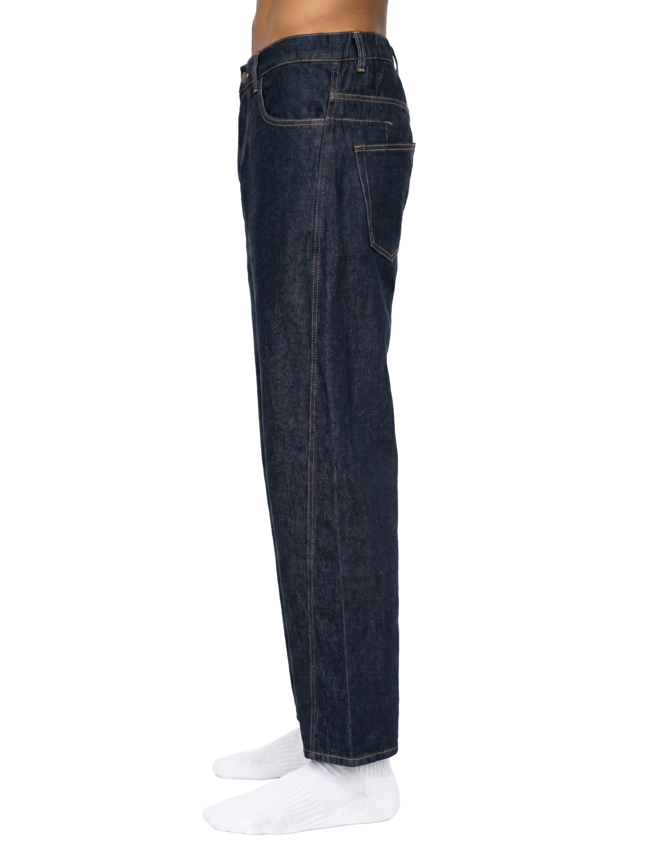 Men's Vintage Wash Barrel Leg Jeans - BLOOMORTAL