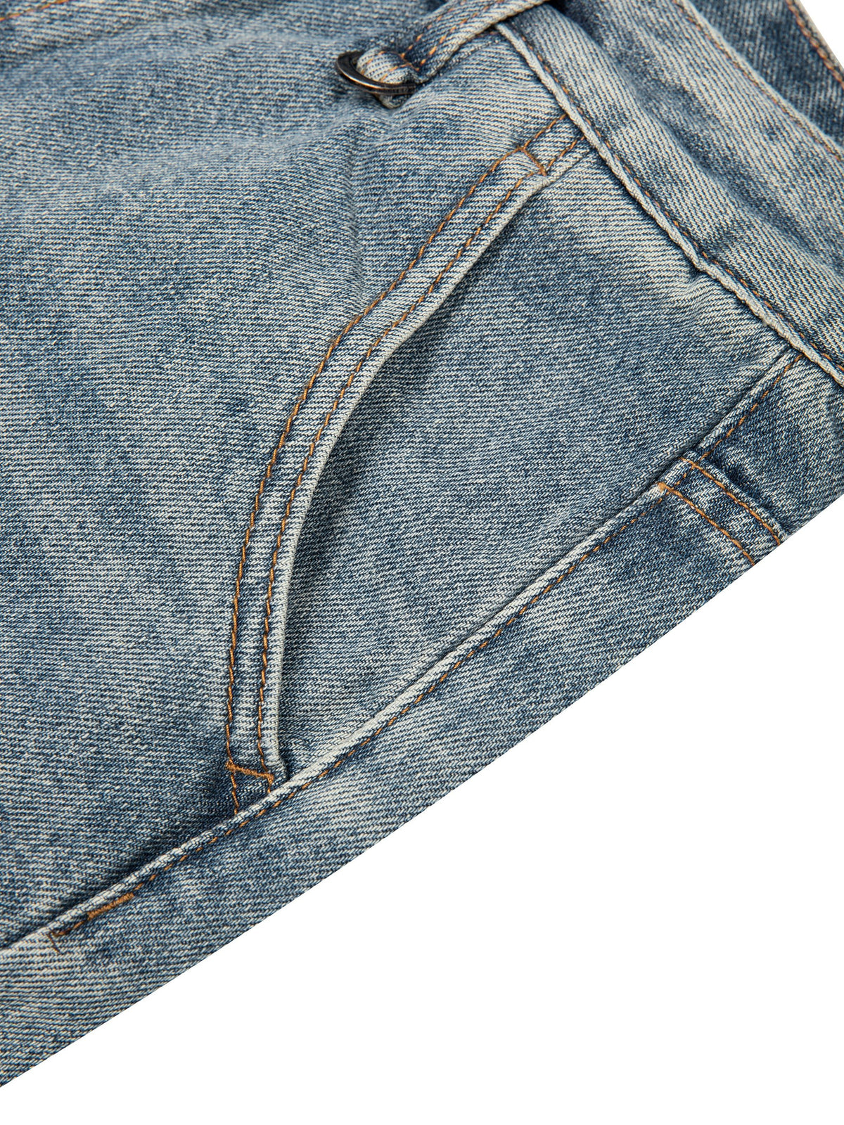 Men's Vintage Wash Denim Shorts - BLOOMORTAL
