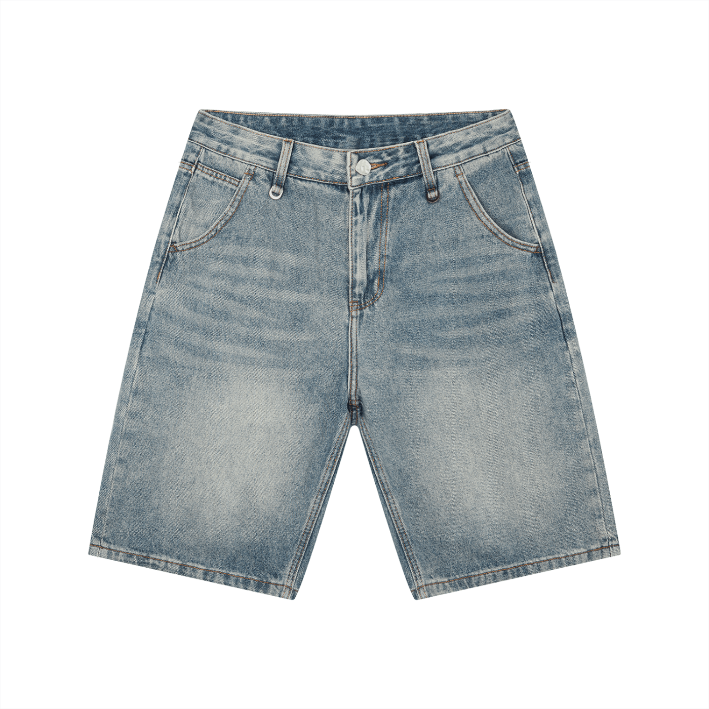Men's Vintage Wash Denim Shorts - BLOOMORTAL
