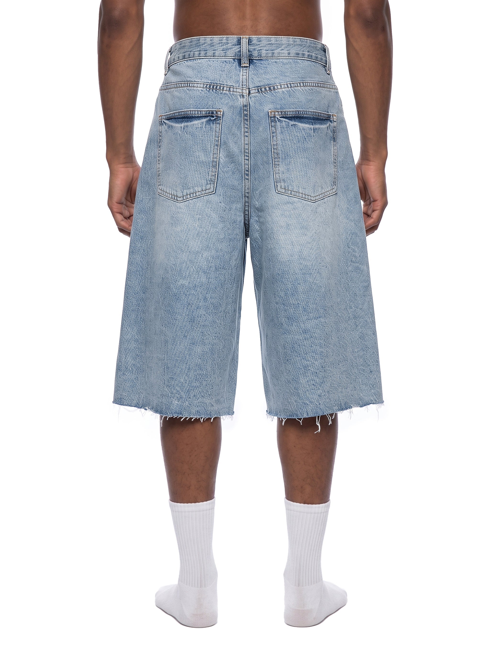 Men’s Vintage Wide Leg Denim Shorts - BLOOMORTAL
