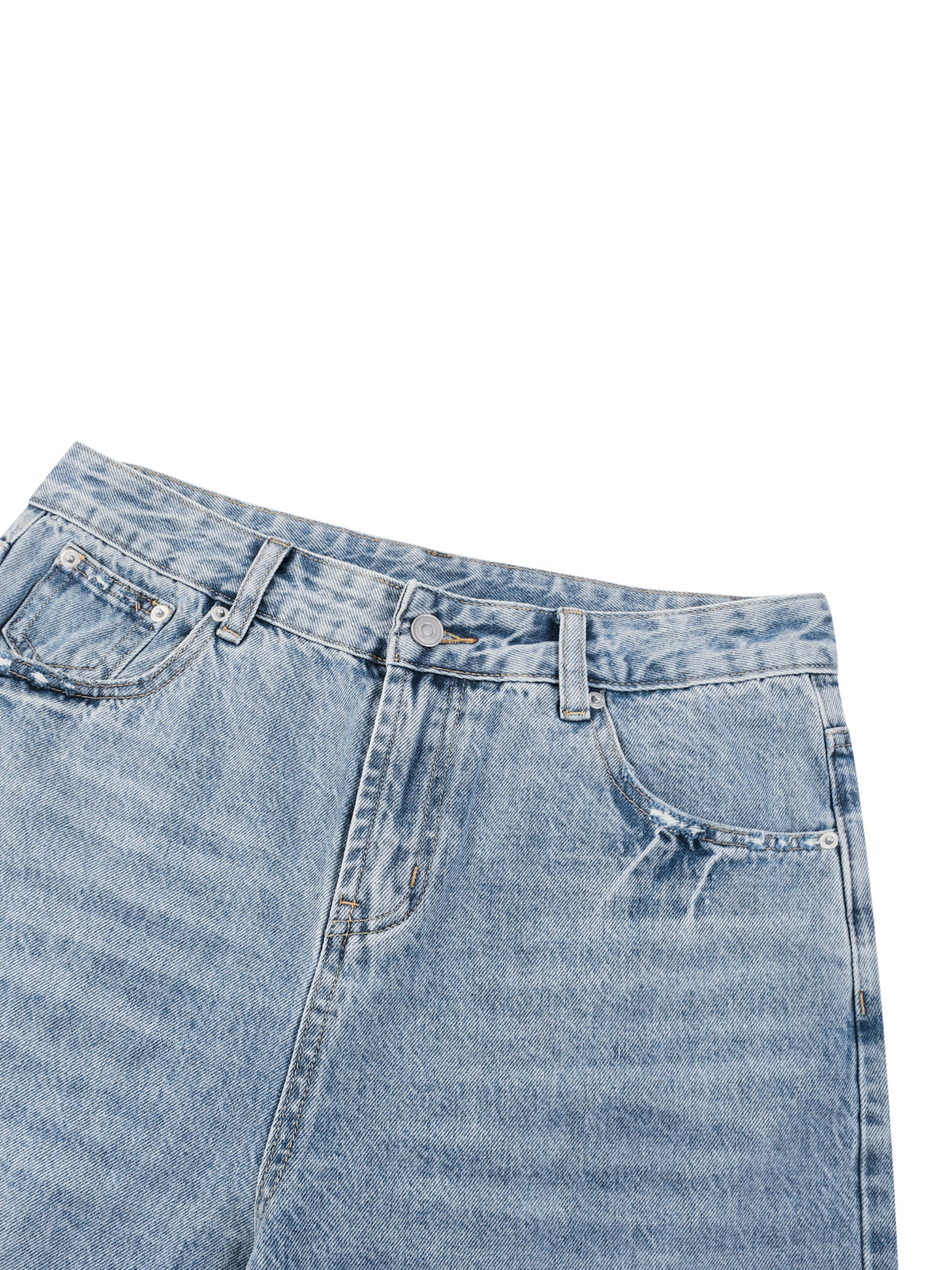 Men’s Vintage Wide Leg Denim Shorts - BLOOMORTAL