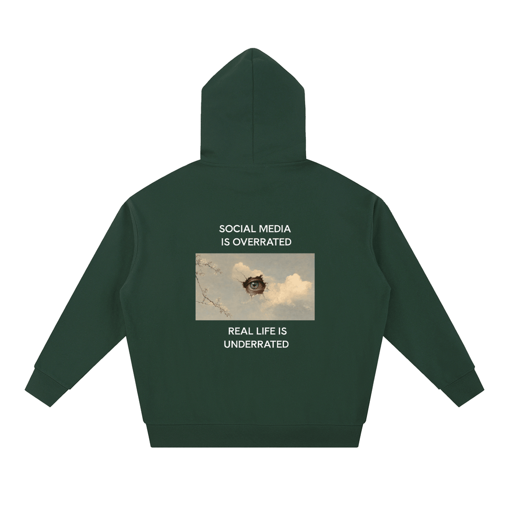 Social Media Is Overrated Hoodie - BLOOMORTAL
