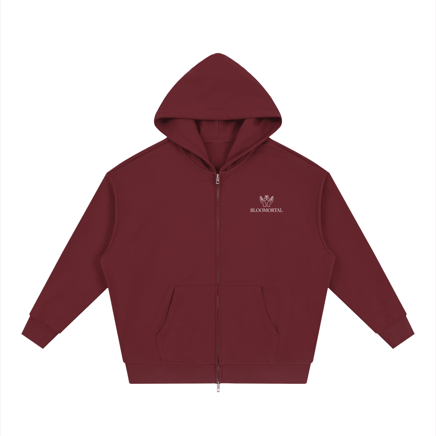 Social Media Is Overrated Unisex Loose Full Zip Hoodie - BLOOMORTAL