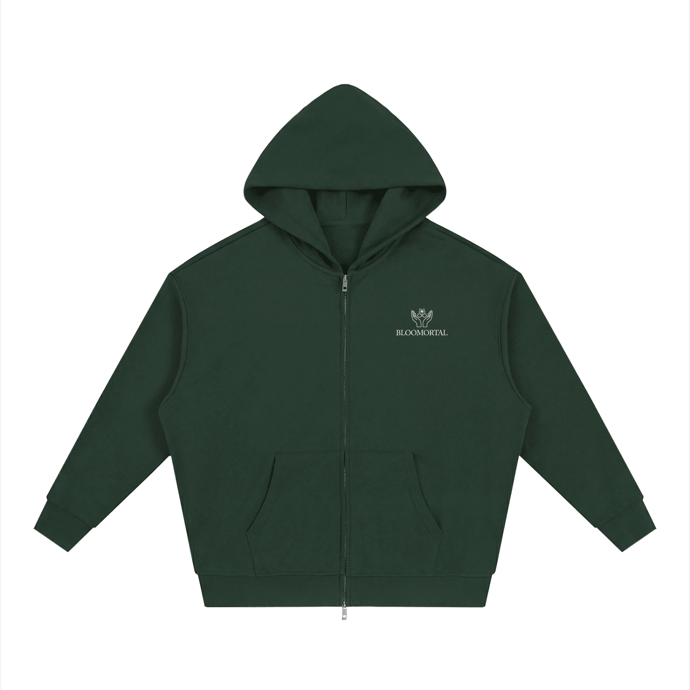 Social Media Is Overrated Unisex Loose Full Zip Hoodie - BLOOMORTAL