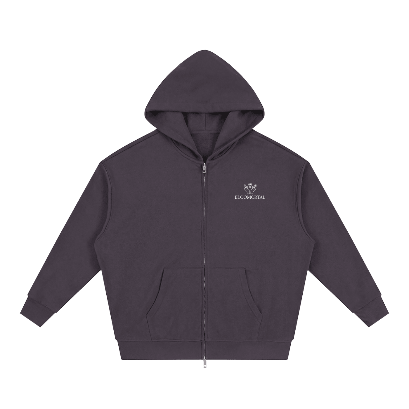 Social Media Is Overrated Unisex Loose Full Zip Hoodie - BLOOMORTAL