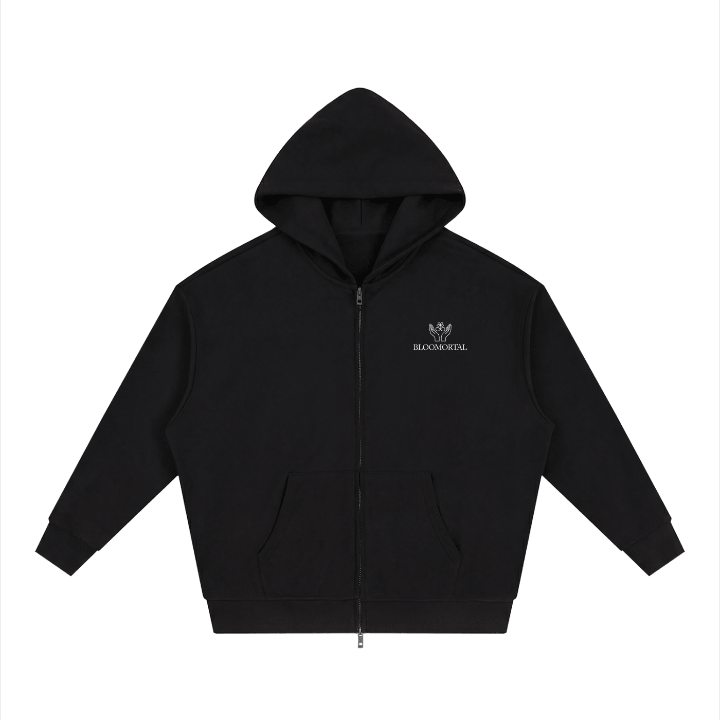 Social Media Is Overrated Unisex Loose Full Zip Hoodie - BLOOMORTAL