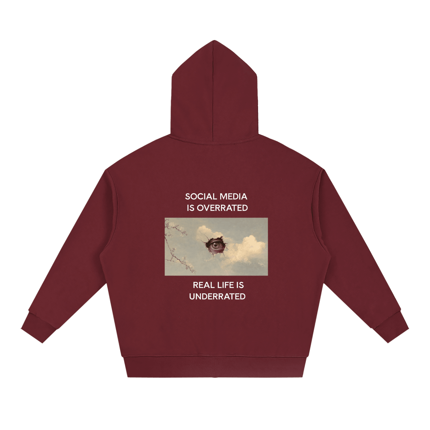 Social Media Is Overrated Unisex Loose Full Zip Hoodie - BLOOMORTAL