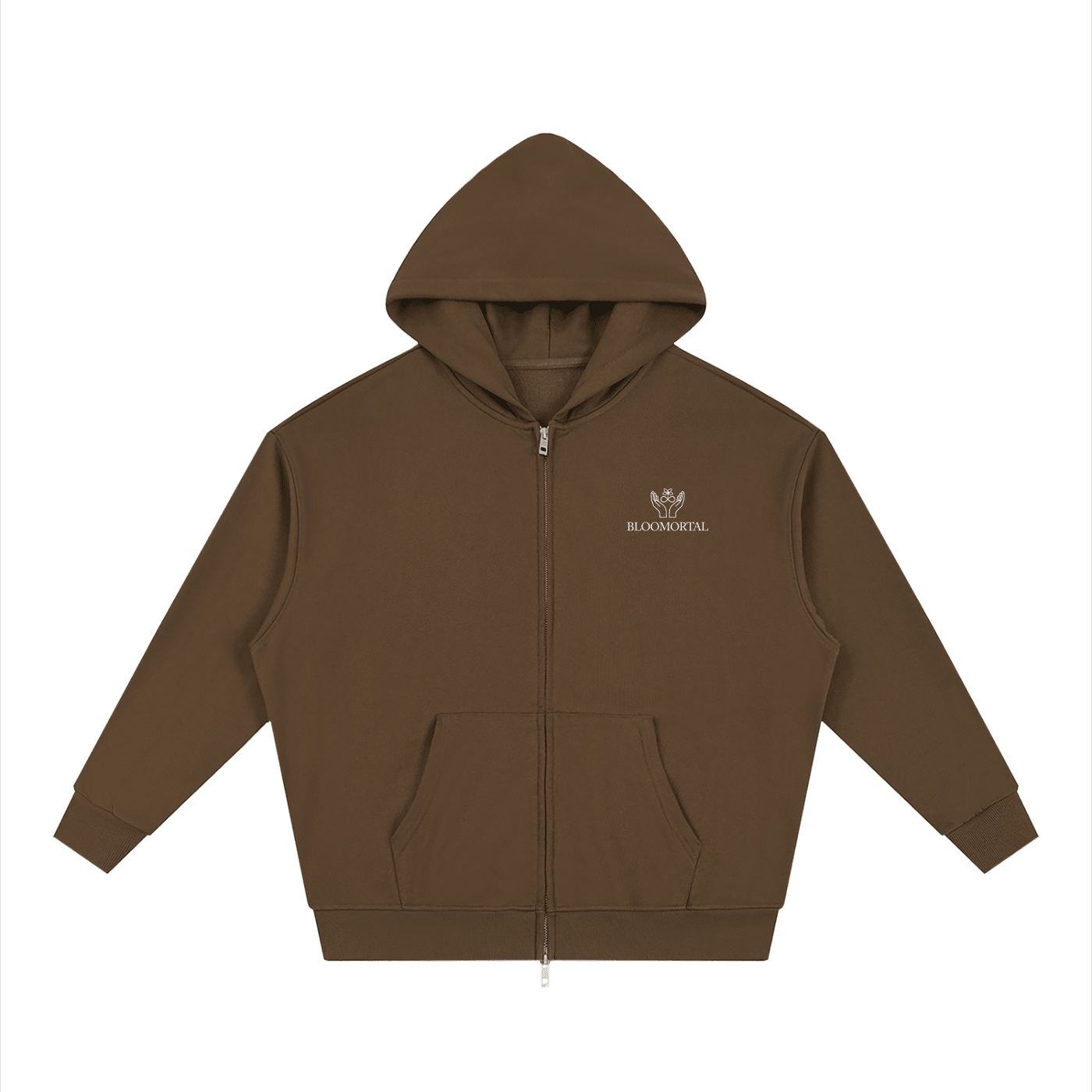 Social Media Is Overrated Unisex Loose Full Zip Hoodie - BLOOMORTAL