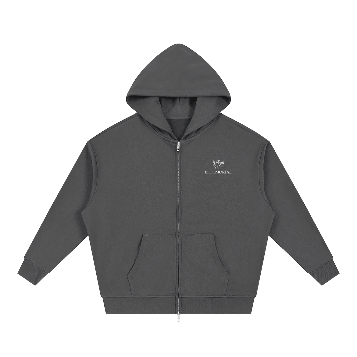 Social Media Is Overrated Unisex Loose Full Zip Hoodie - BLOOMORTAL
