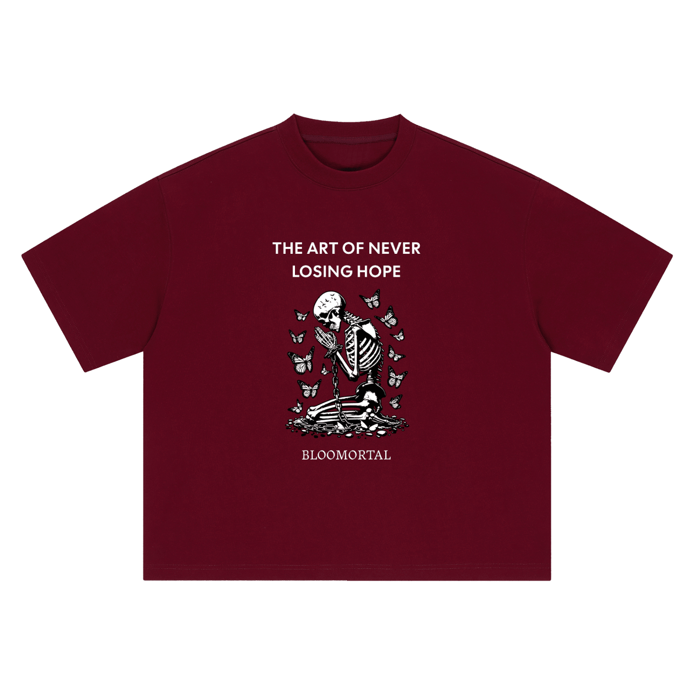 The Art Of Never Losing Hope Boxy Oversized Unisex T-Shirt - BLOOMORTAL