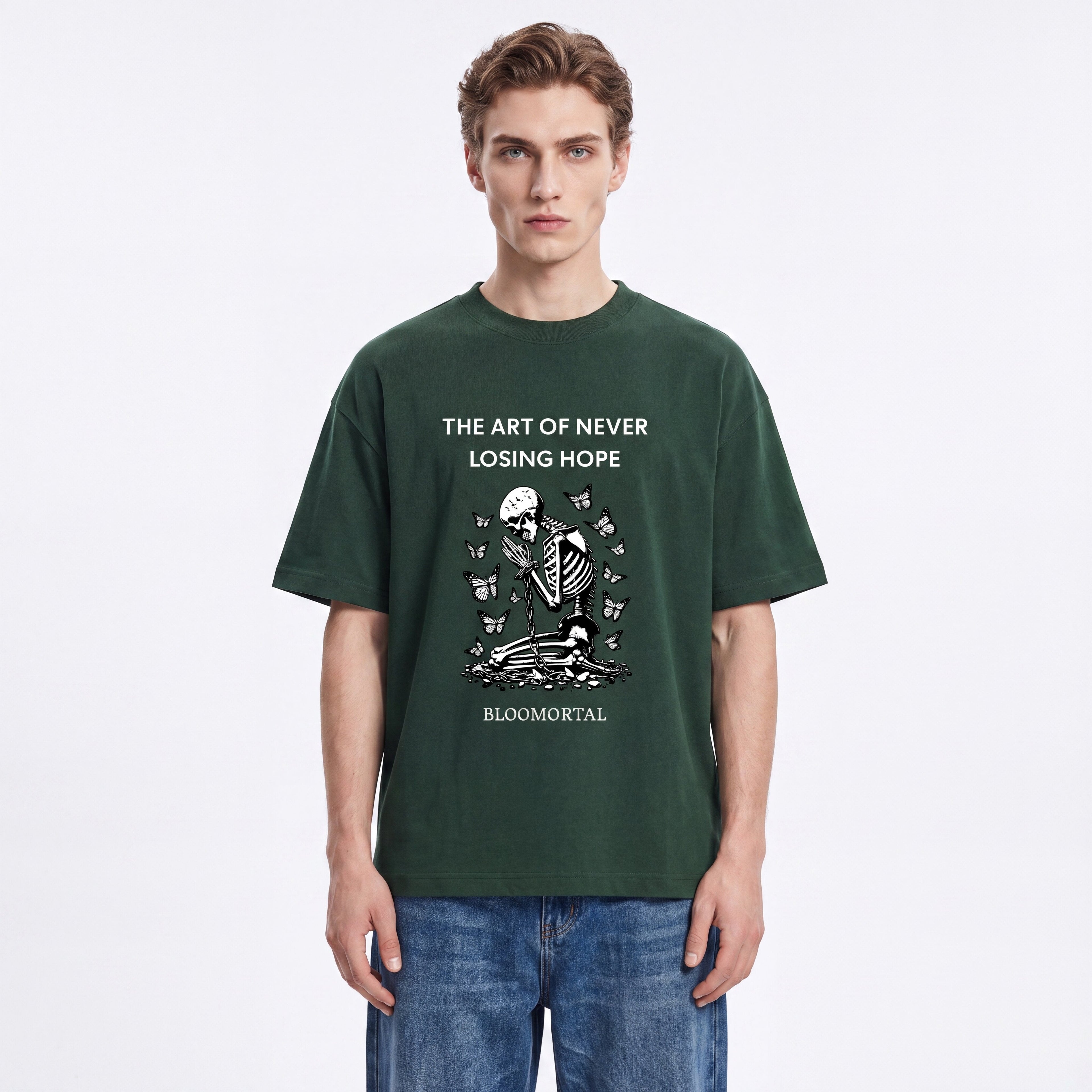 The Art Of Never Losing Hope Boxy Oversized Unisex T-Shirt - BLOOMORTAL