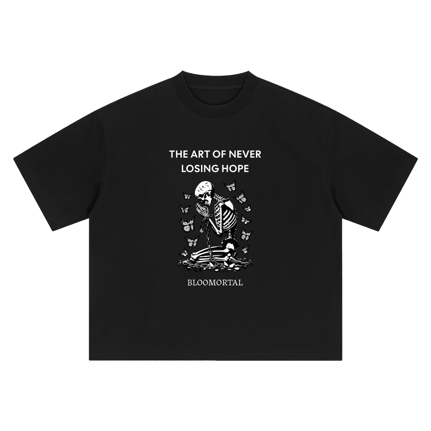 The Art Of Never Losing Hope Boxy Oversized Unisex T-Shirt - BLOOMORTAL