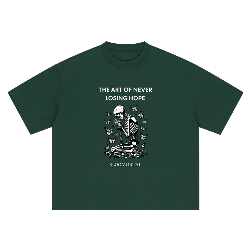 The Art Of Never Losing Hope Boxy Oversized Unisex T-Shirt - BLOOMORTAL