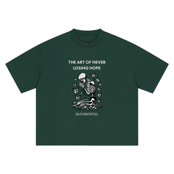 The Art Of Never Losing Hope Boxy Oversized Unisex T-Shirt - BLOOMORTAL