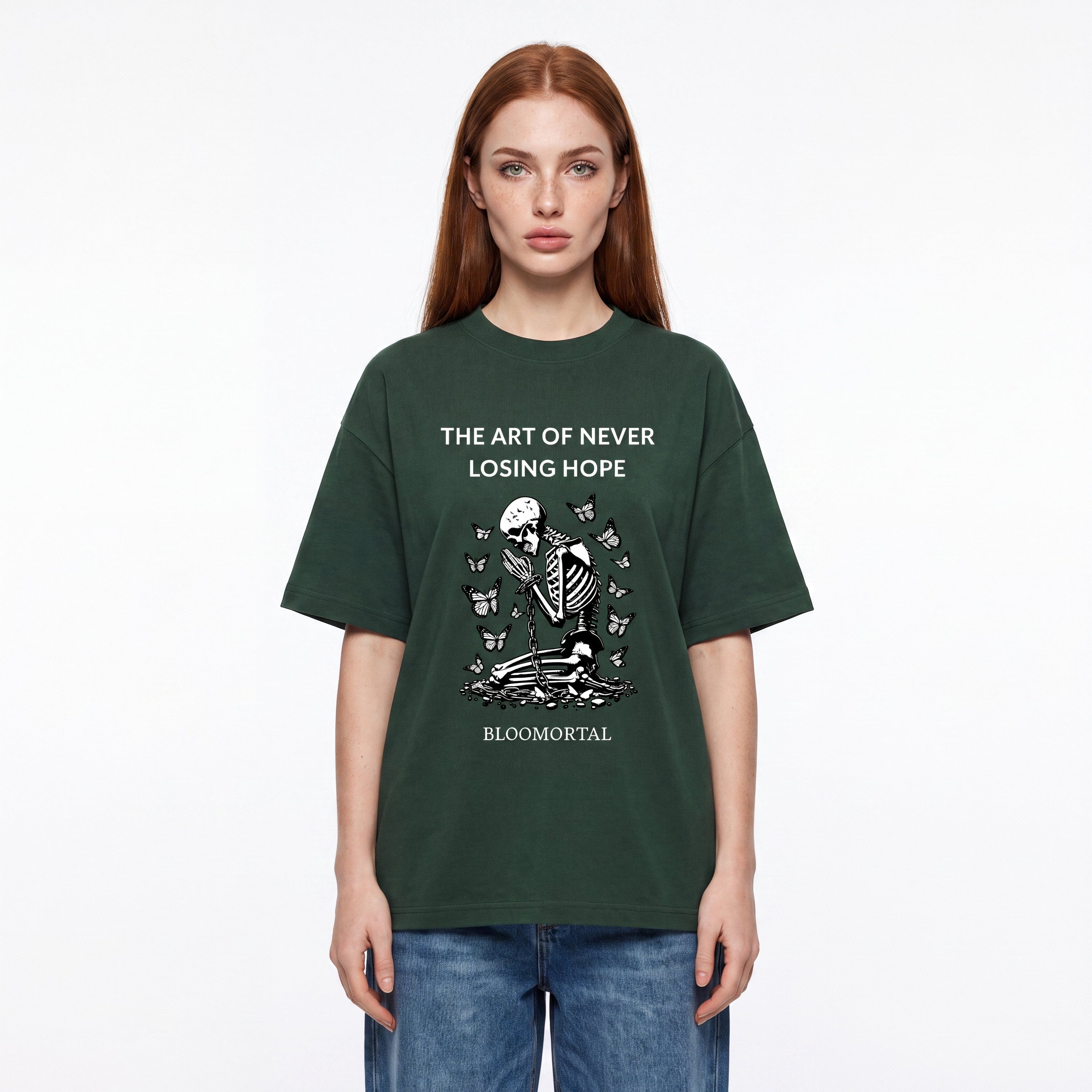The Art Of Never Losing Hope Boxy Oversized Unisex T-Shirt - BLOOMORTAL
