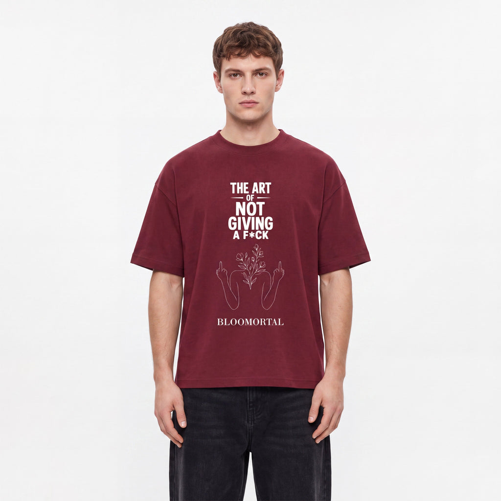 The Art Of Not Giving A F*ck Boxy Unisex Oversized T-Shirt - BLOOMORTAL