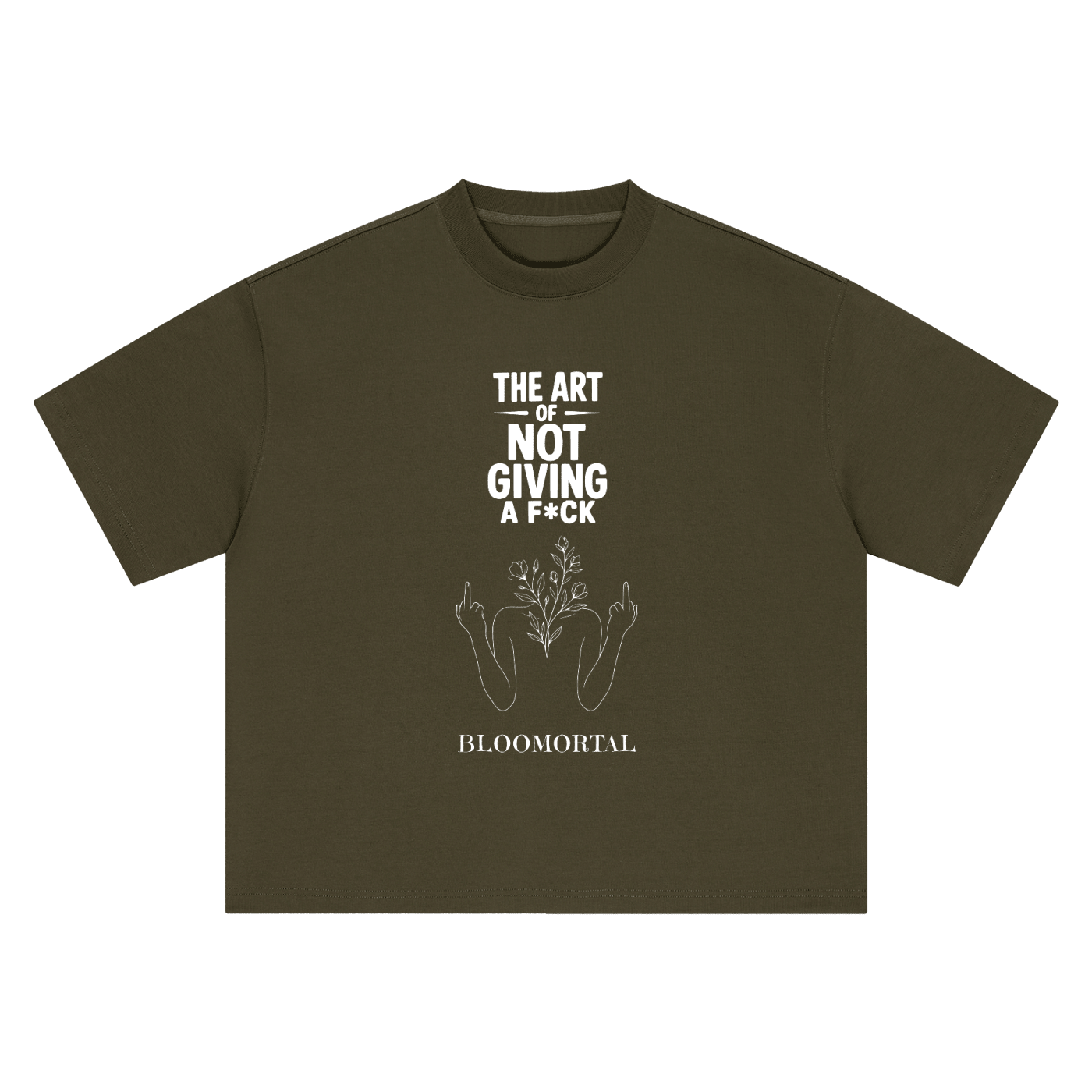 The Art Of Not Giving A F*ck Boxy Unisex Oversized T-Shirt - BLOOMORTAL