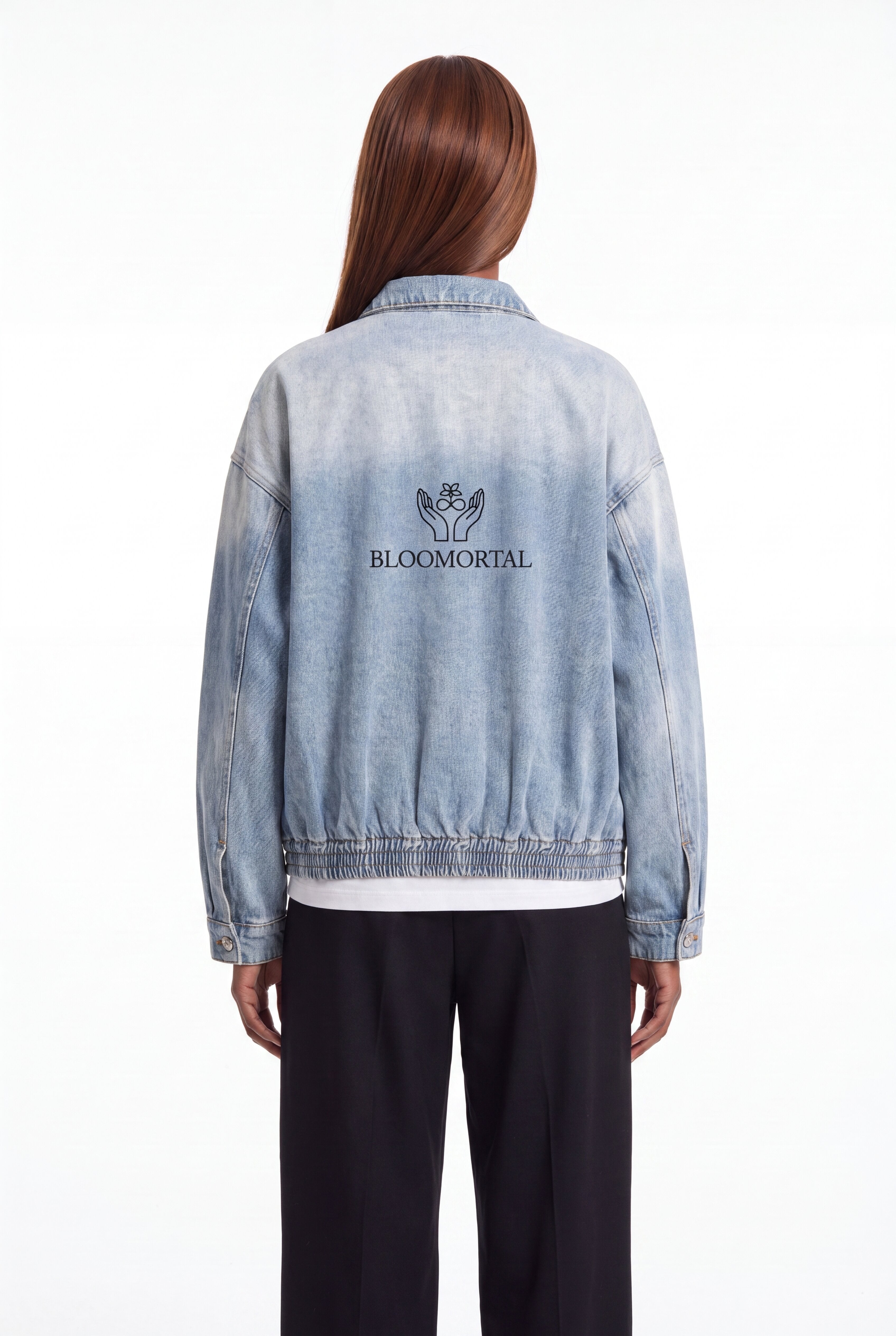 Vintage Wash Full-Zip Denim Jacket - BLOOMORTAL