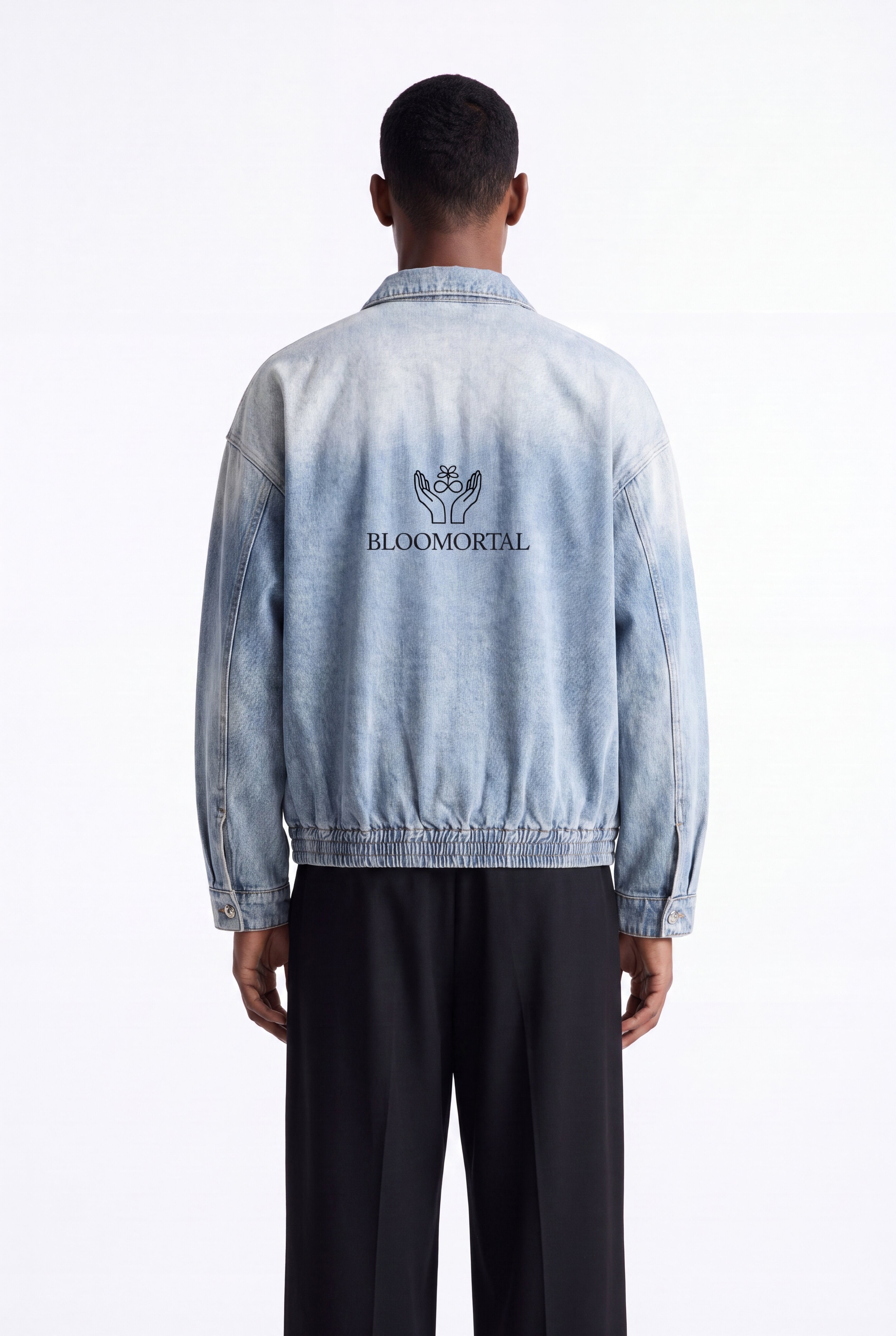 Vintage Wash Full-Zip Denim Jacket - BLOOMORTAL