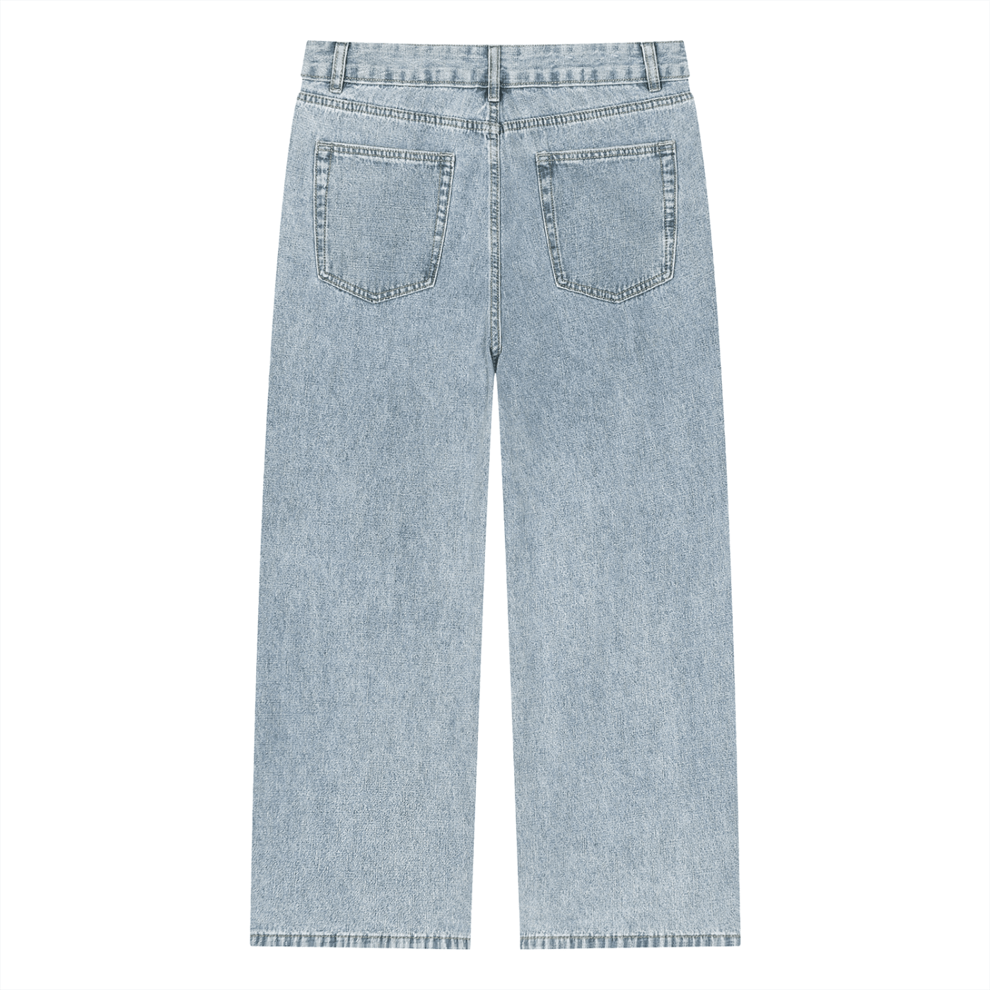 Vintage Wash Straight Leg Jeans - BLOOMORTAL