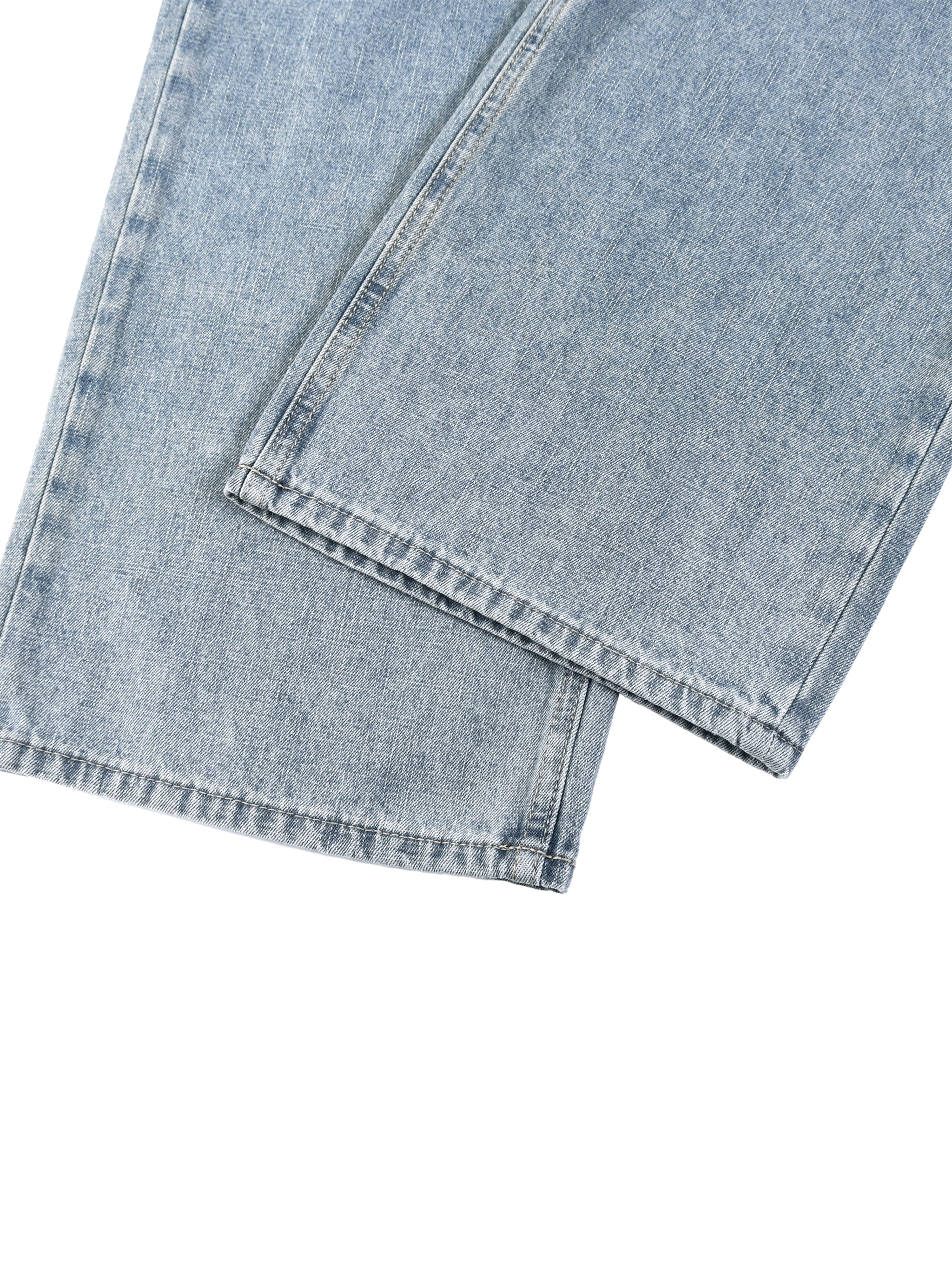 Vintage Wash Straight Leg Jeans - BLOOMORTAL