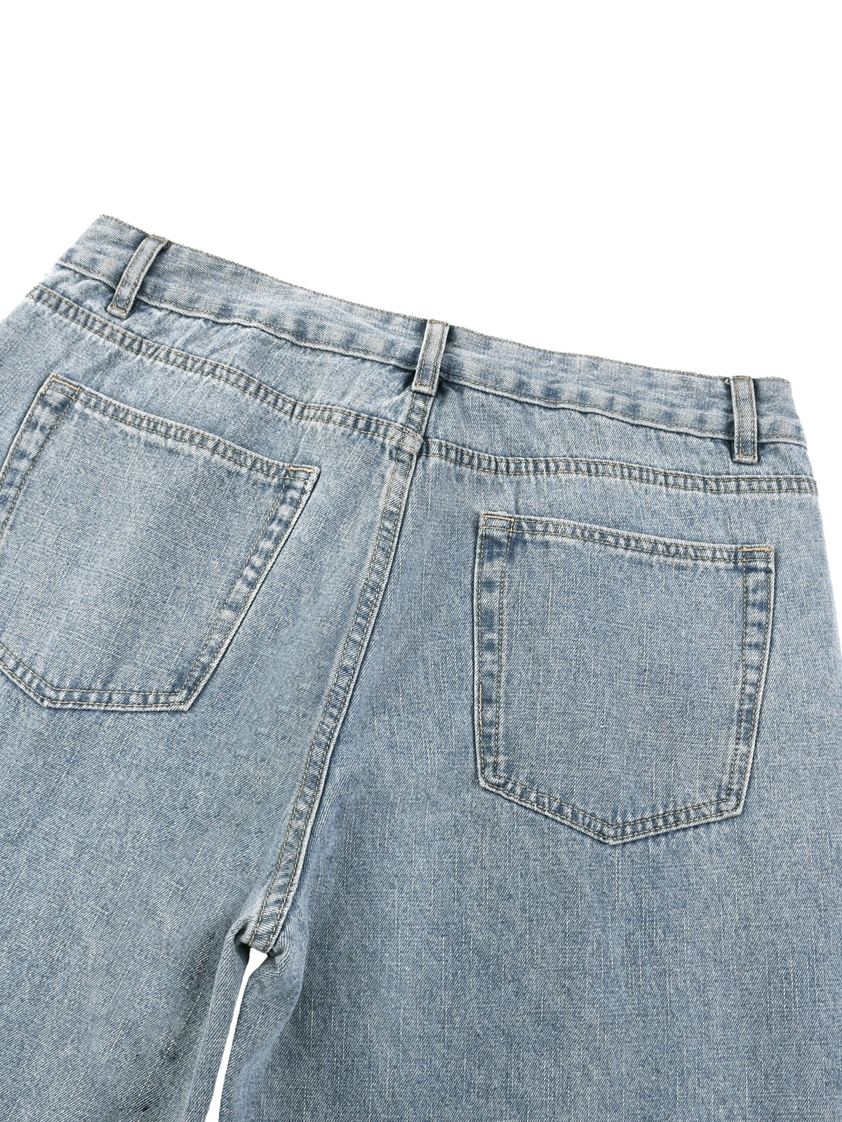 Vintage Wash Straight Leg Jeans - BLOOMORTAL