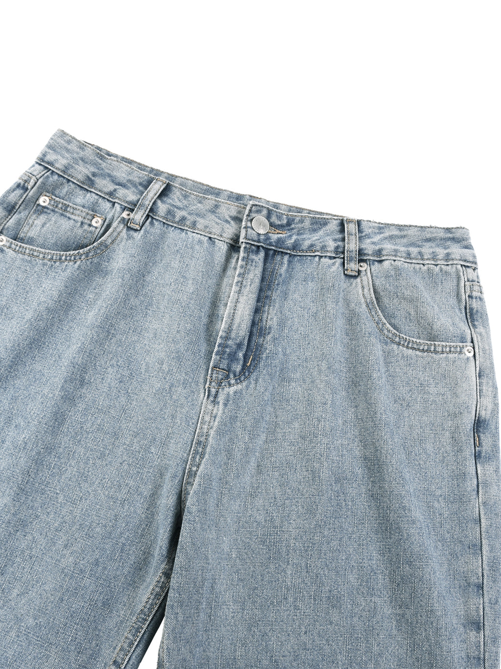 Vintage Wash Straight Leg Jeans - BLOOMORTAL