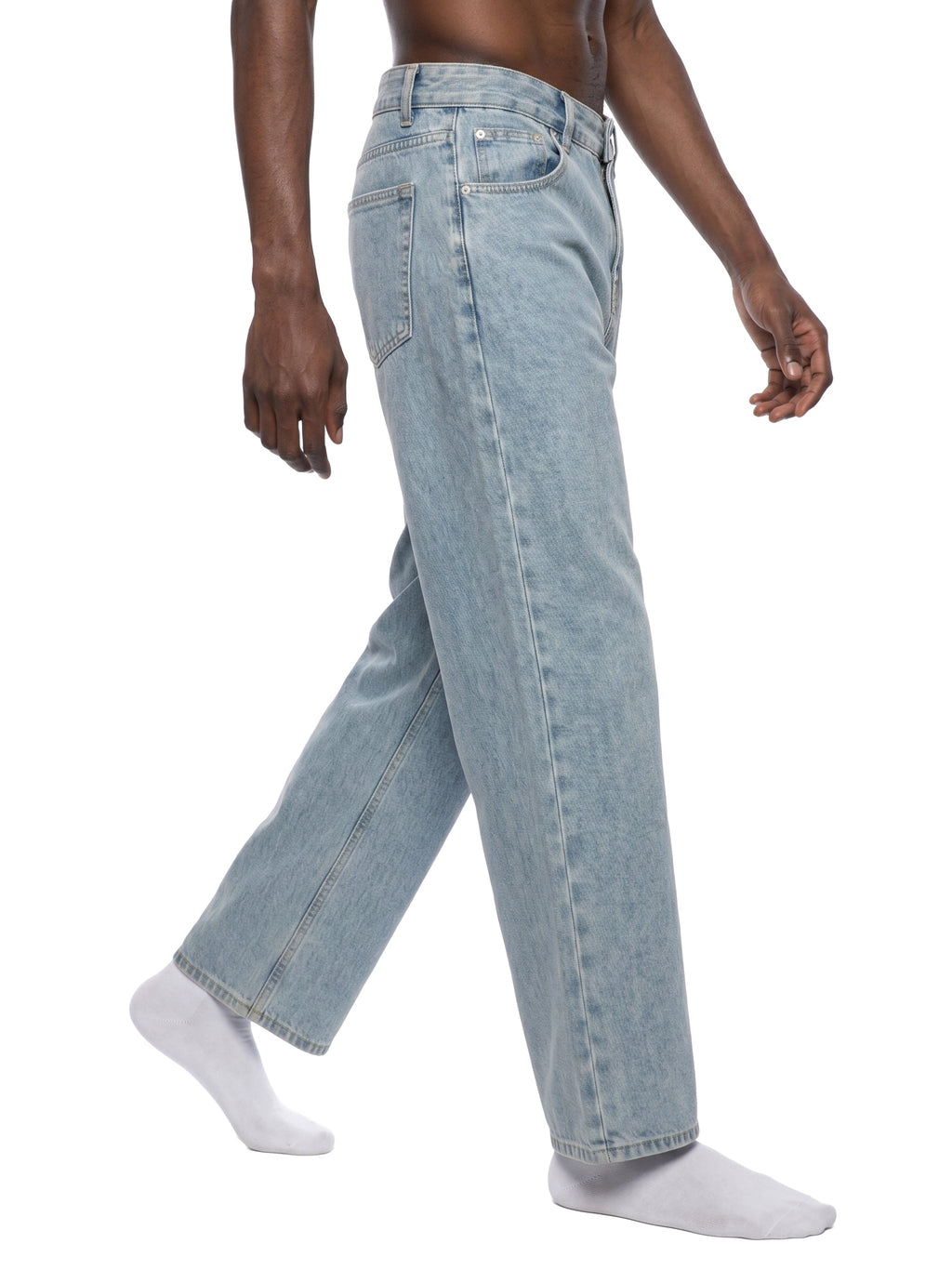Vintage Wash Straight Leg Jeans - BLOOMORTAL