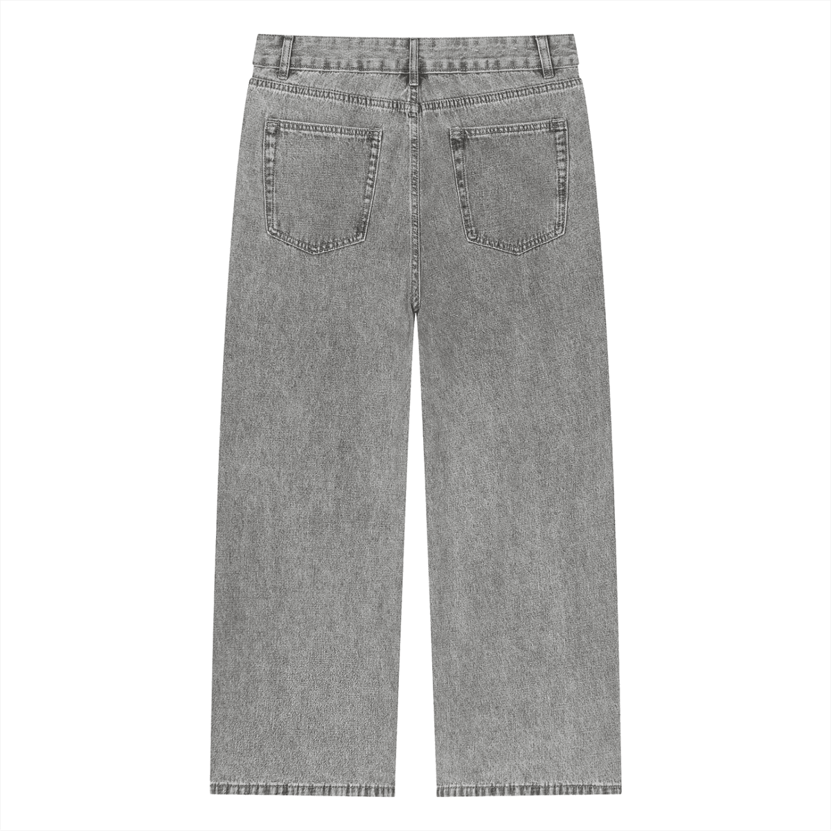 Vintage Wash Straight Leg Jeans - BLOOMORTAL
