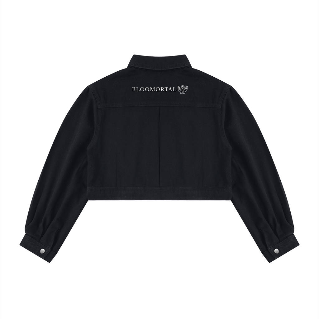 Women’s Crop Denim Jacket - BLOOMORTAL