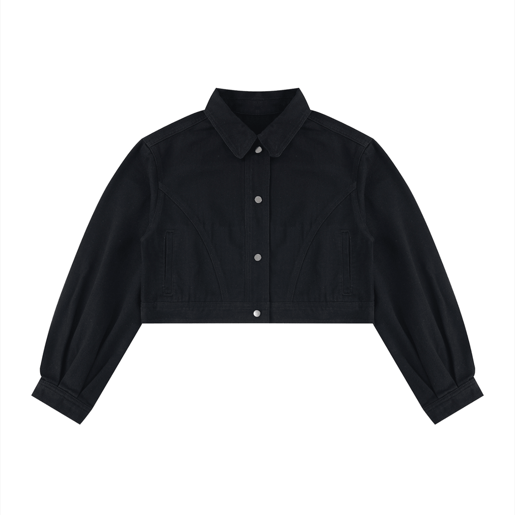 Women’s Crop Denim Jacket - BLOOMORTAL