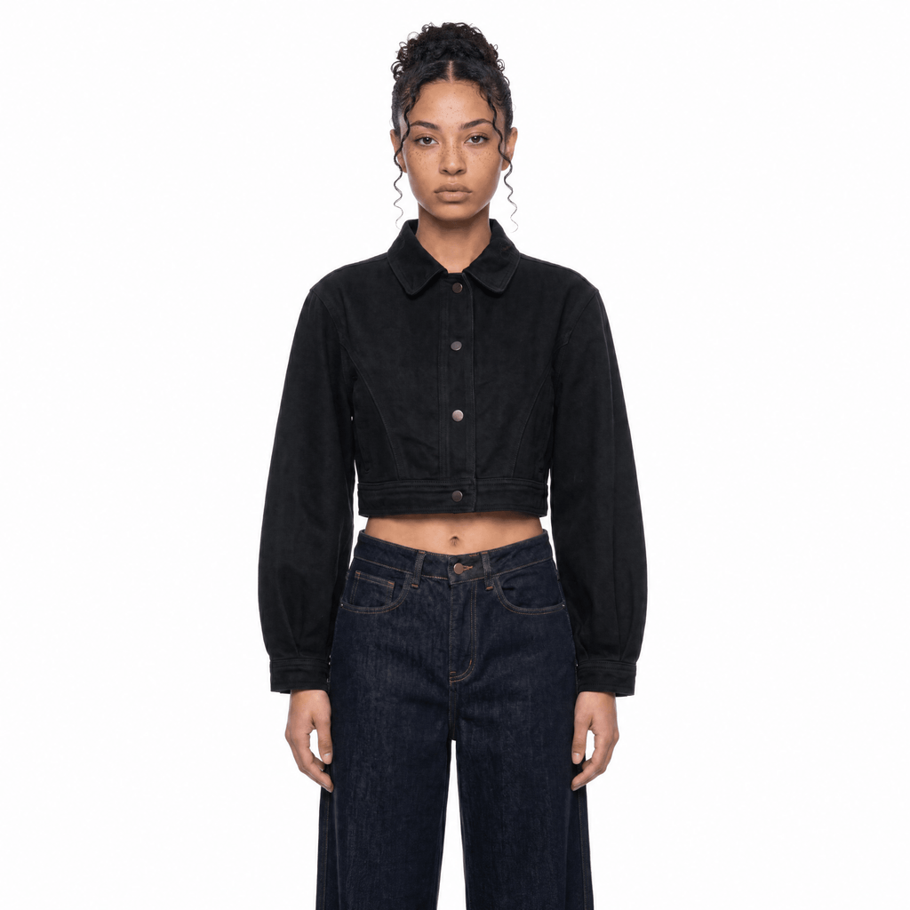 Women’s Crop Denim Jacket - BLOOMORTAL
