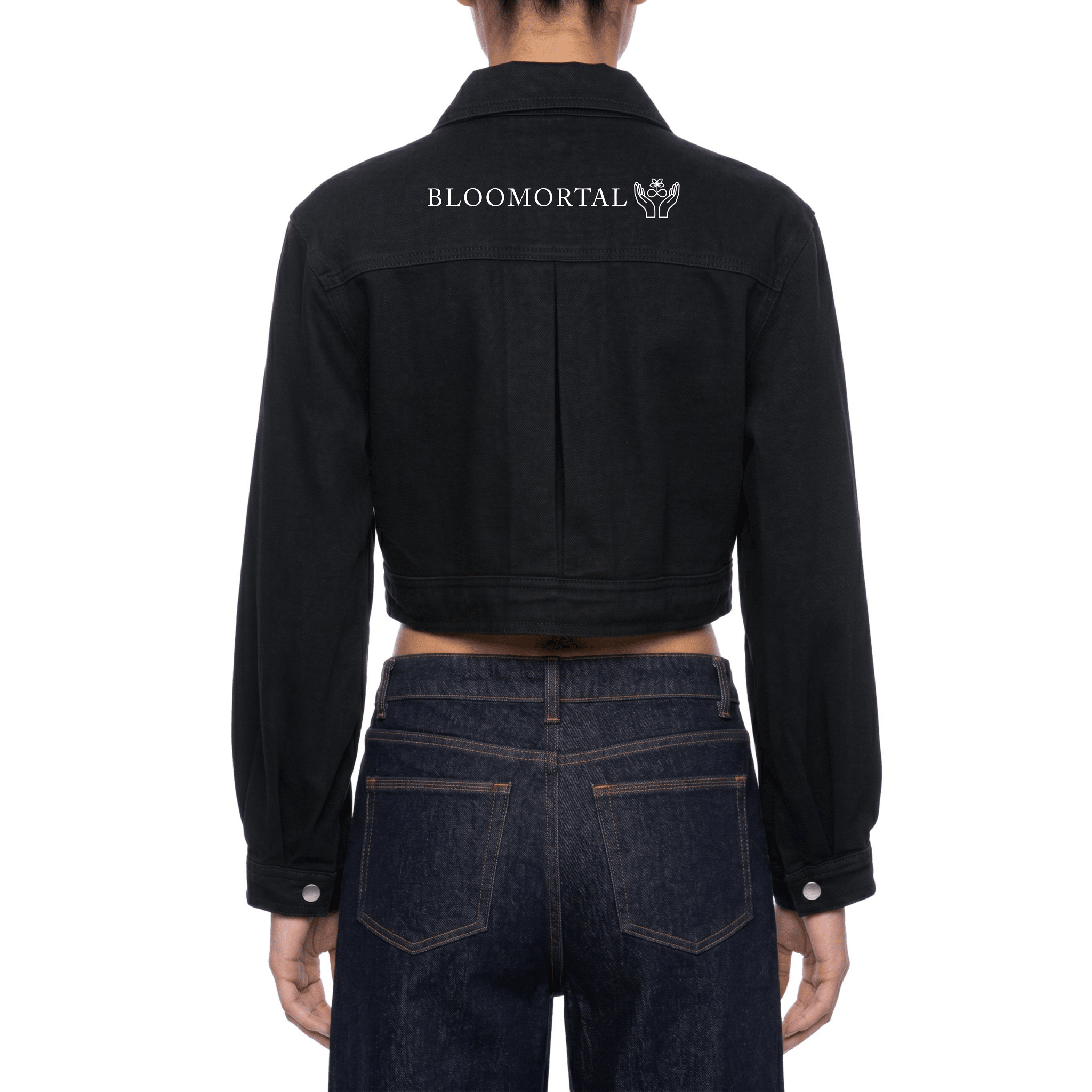 Women’s Crop Denim Jacket - BLOOMORTAL