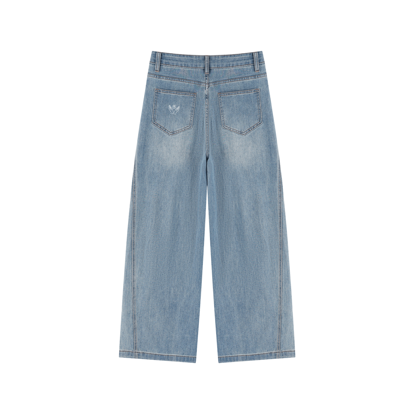 Women’s Vintage Wash High Rise Wide Leg Jeans - BLOOMORTAL